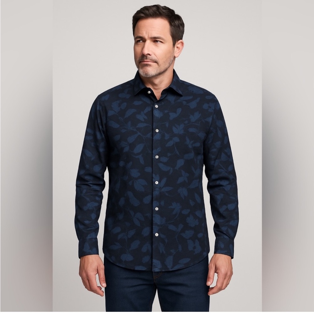 Ted Baker Dark Blue Floral Shirt